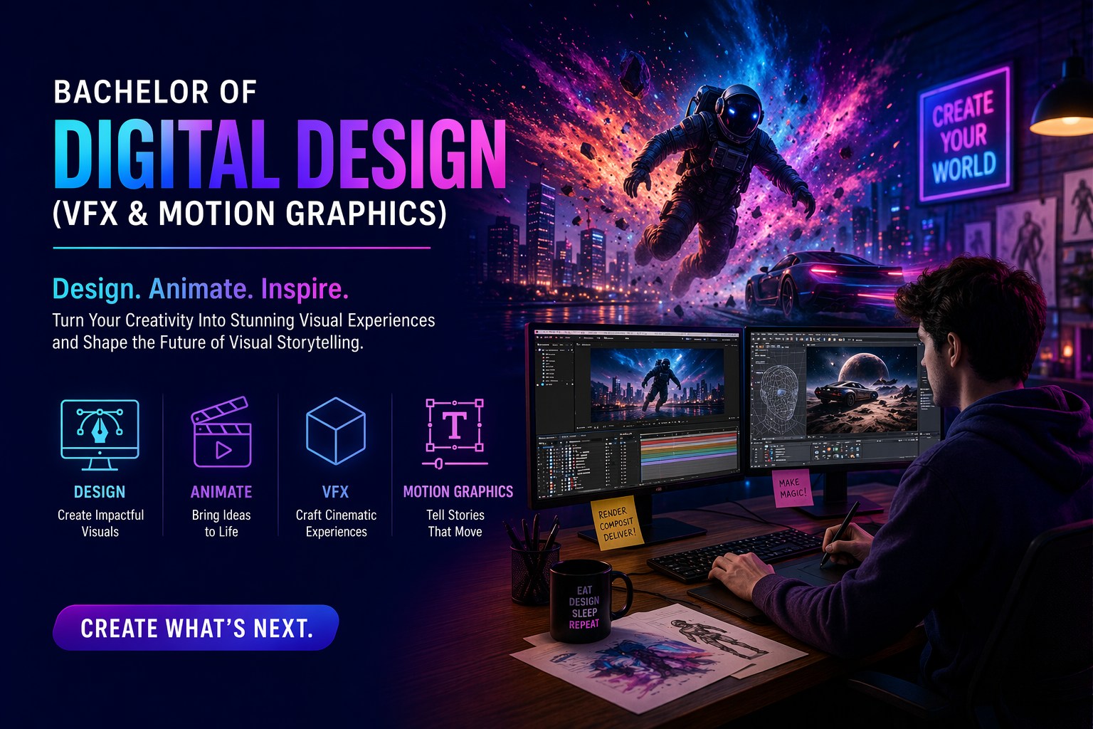 Bachelor of Digital Design (VFX & Motion Graphics)