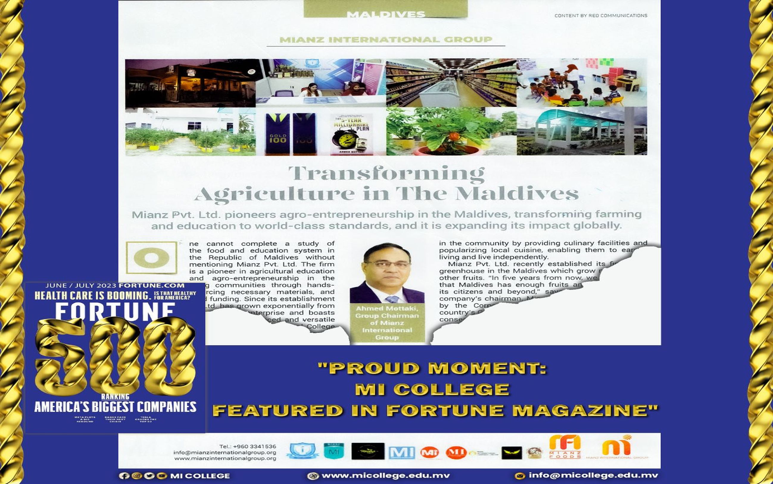 MI College Receives Global Recognition
